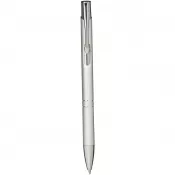 Srebrny - Aluminiowy długopis automatyczny Moneta