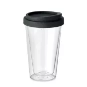 Szklanka dwuścienna z pokrywką 350 ml BIELO TUMBLER