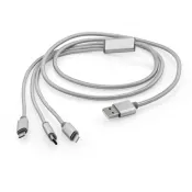 srebrny - Kabel USB 3 w 1 TALA