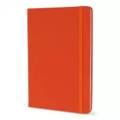 pomarańczowy - Notatnik A5 z tworzywa PU z kartkami FSC