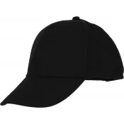 czarny - Czapka z daszkiem bawełniana 6 paneli CrisMa 190 g/m2 FRIEDA
