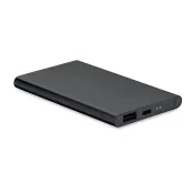 Powerbank płaski 4000 mAh aluminiowy POWERFLAT C Czarny