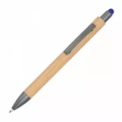 niebieski - Długopis drewniany touch pen LUCIO