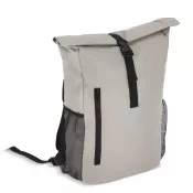 szary - Plecak rowerowy R-PET 600D Rolltop 20L