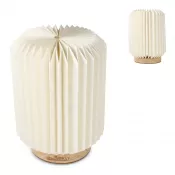 Coollux składana papierowa lampa LED Aurora na drewnianej podstawie, 22 cm