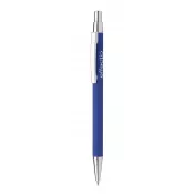 niebieski - Długopis metalowy z lustrzanym grawerem Chromy