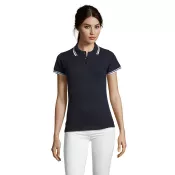 Polo damskie z piki 200 g/m² Sol's PASADENA WOMEN Francuski Granatowy/biały