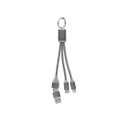 Kabel do ładowania 4 w 1 z brelokiem BLUE Tytanowy
