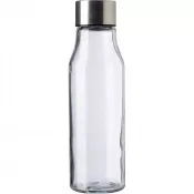 neutralny - Szklana butelka z zakrętką ze stali nierdzewnej 500 ml