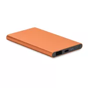 Powerbank płaski 4000 mAh aluminiowy POWERFLAT C Pomaranczowy