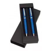 niebieski - Zestaw do pisania długopis + pióro ALPHABET