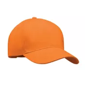 Czapka z daszkiem 5-panelowa 260 g/m² LONG BEACH SINGA Pomaranczowy