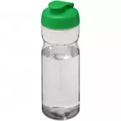 Przezroczysty-Zielony - Bidon H2O Base® o pojemności 650 ml z wieczkiem zaciskowym