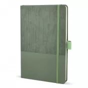 ciemnobrązowy / zielony - Notatnik Thermo Leather A5