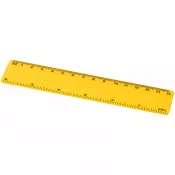 Żółty - Refari linijka z tworzywa sztucznego pochodzącego z recyklingu o długości 15 cm