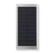 Powerbank solarny z aluminium 8000 mAh SOLAR POWERFLAT Srebrny Mat