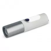 biały - Akumulatorowa latarka LED 10W z funkcją zoom 300lm