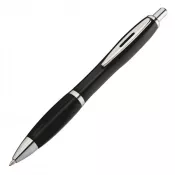 czarny - Plastikowy długopis reklamowy WLADIWOSTOCK (jednolity kolor)