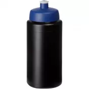 Czarny-Niebieski - Bidon Baseline® Plus o pojemności 500 ml ze sportowym wieczkiem i uchwytem