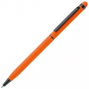pomarańczowy - Długopis aluminiowy Stylus gumowany