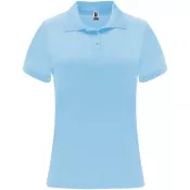 Błękitny - Damska sportowa koszulka polo z poliestru 150 g/m² ROLY MONZHA WOMAN 0410