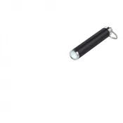 czarny - Brelok do kluczy latarka LED z podświetlanym logo