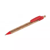 czerwony - Długopis z naturalnego korka KORTE