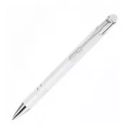 biały - Długopis metalowy Cosmo touch pen