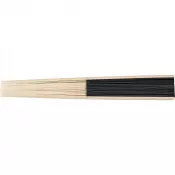 czarny - Wachlarz z bambusa