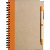 pomarańczowy - Notatnik ok. A5 z długopisem