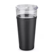 czarny - Kubek szklany GLATT 428 ml