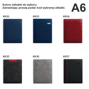 różne kolory - Kalendarz książkowy A6 TYGODNIOWY, registry drukowane
