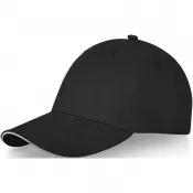 Czarny - 6-panelowa czapka baseballowa Darton
