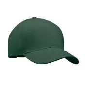 Czapka z daszkiem 5-panelowa 260 g/m² LONG BEACH SINGA Ciemnozielony
