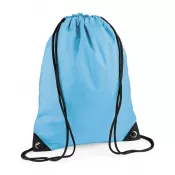 Surf Blue - Reklamowy plecak na sznurkach  poliestrowy BagBase BG10, 34 x 45 cm