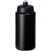 Czarny - Bidon Baseline® Plus o pojemności 500 ml ze sportowym wieczkiem i uchwytem