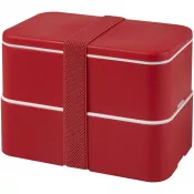 Czerwony - Dwupoziomowe pudełko na lunch 2 x 700 m MIYO