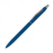niebieski - Długopis metalowy - gumowany