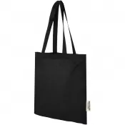 Czarny - Madras torba na zakupy z bawełny z recyklingu o gramaturze 140 g/m2 i pojemności 7 l