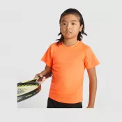 Czarny - Montecarlo sportowa koszulka dziecięca z krótkim rękawem