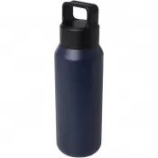 Granatowy - Butelka Astra z recyklingowanej stali nierdzewnej, z miedzianą izolacją próżniową o pojemności 600 ml, z certyfikatem RCS