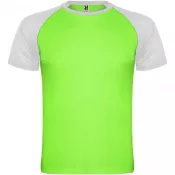 Biały-Fluor Green - Indianapolis sportowa koszulka unisex z krótkim rękawem