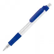 ciemnoniebieski  mrożony - Długopis Vegetal Pen Clear przejrzysty z PLA