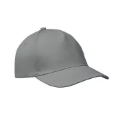 Czapka z daszkiem 5-panelowa z bawełny 160 g/m² BUZZ Szary