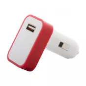 czerwony - Waze ładowarka samochodowa USB