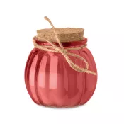 Świeca waniliowa w szkle z wosku roślinnego PUMKIN Czerwony