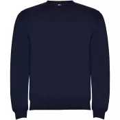 Navy Blue - Ulan bluza unisex z zamkiem błyskawicznym na całej długości