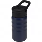 Granatowy - Bidon sportowy Knox o pojemności 350 ml, wykonana ze stali nierdzewnej z podwójnymi ściankami i materiału pochodzącego z recy