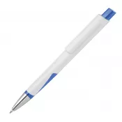 white - Długopis z ABS z recyklingu MAJA