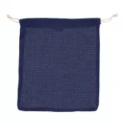 ciemnoniebieski - Bawełniana torba wielokrotnego użytku na żywność OEKO-TEX® 25x30cm